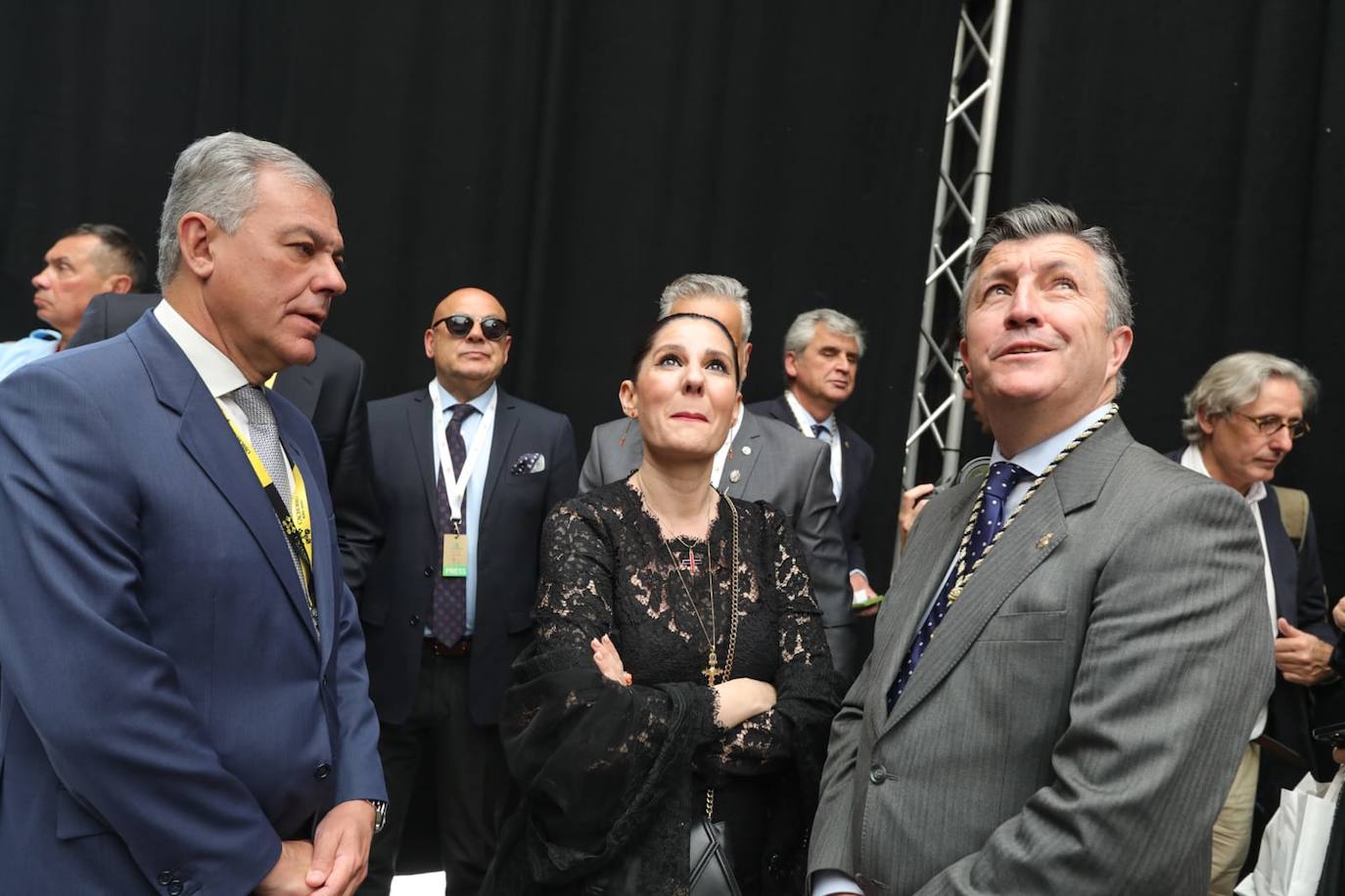 José Luis Sanz, José Luis Aldea y la cantante Diana Navarro
