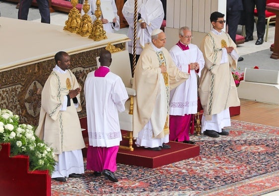 El Papa León XIV en la misa de inicio de su Pontificado