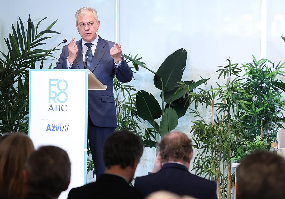 El alcalde de Sevilla, José Luis Sanz, durante su intervención en el Foro ABC