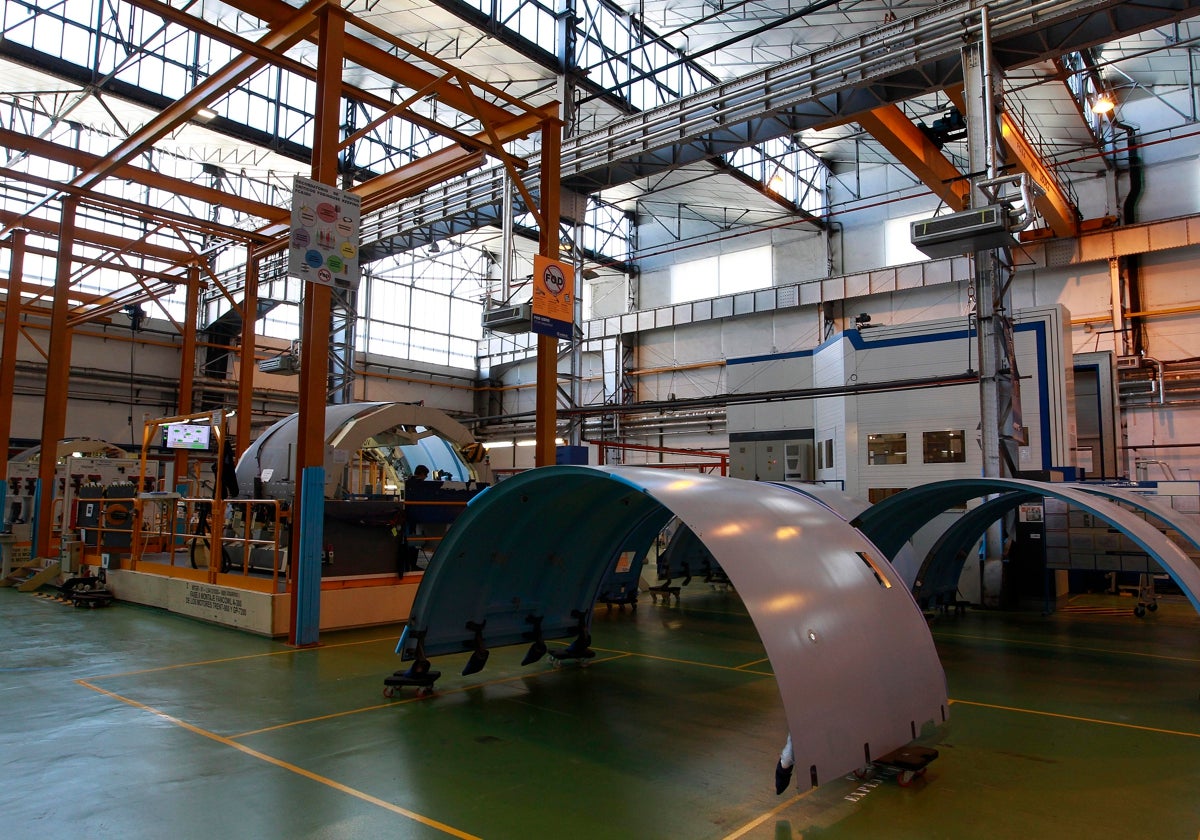 Interior de la factoría de Airbus de Tablada