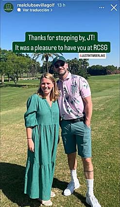 Justin Timberlake en el club de gold de Sevilla