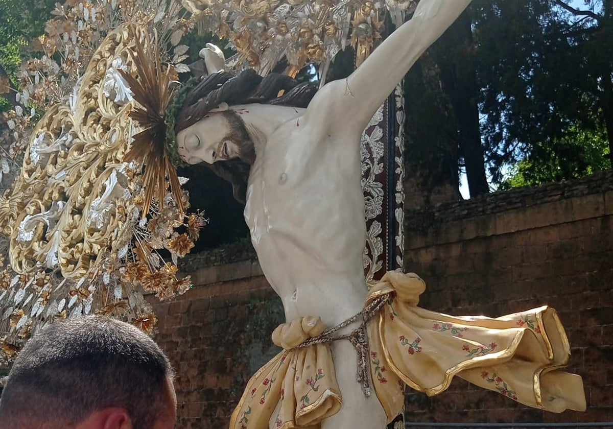 El Cristo que participó en la procesión del Jubileo de las Cofradías que vino de Liguria