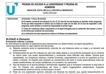 Las cuencas hidrográficas o la transición demográfica, preguntas en el examen de Geografía en la Selectividad
