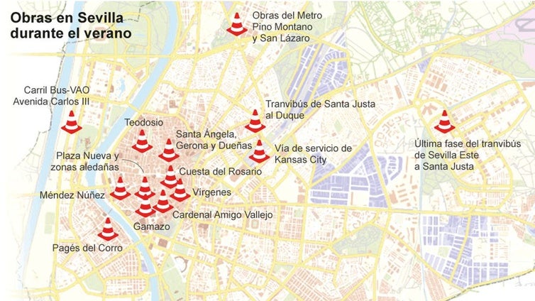 Sevilla afronta el verano de su transformación con más de 15 grandes obras