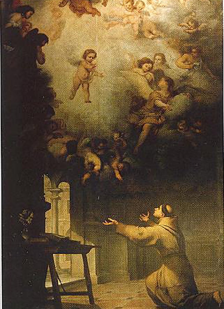 Cuadro de 'La visión de San Antonio de Padua' de Murillo de la Catedral de Sevilla