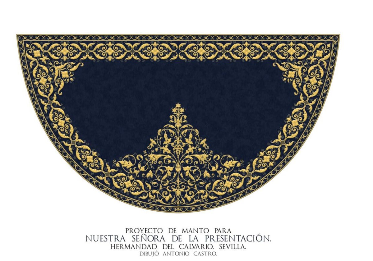 Proyecto del nuevo manto de la Virgen de la Presentación del Calvario