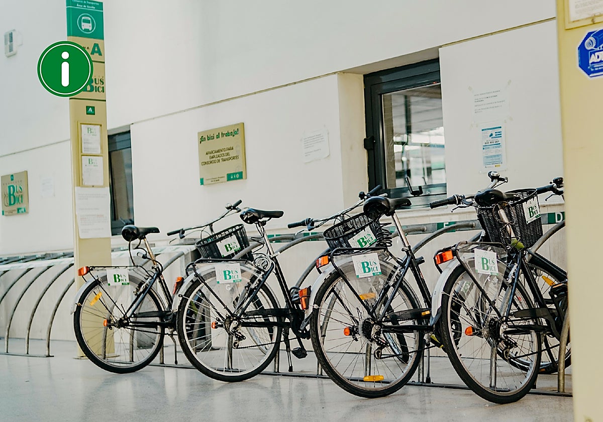 Bicicletas del servicio Bus+Bici de Sevilla