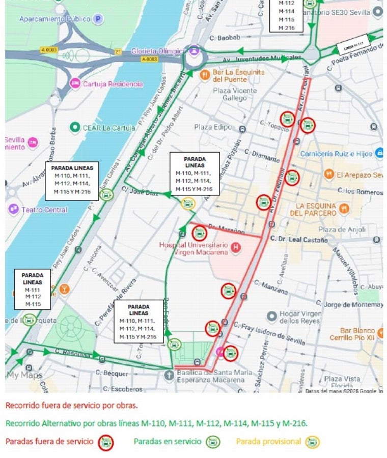 Estos son los cambios en los buses metropolitanos por las obras del metro en la Macarena