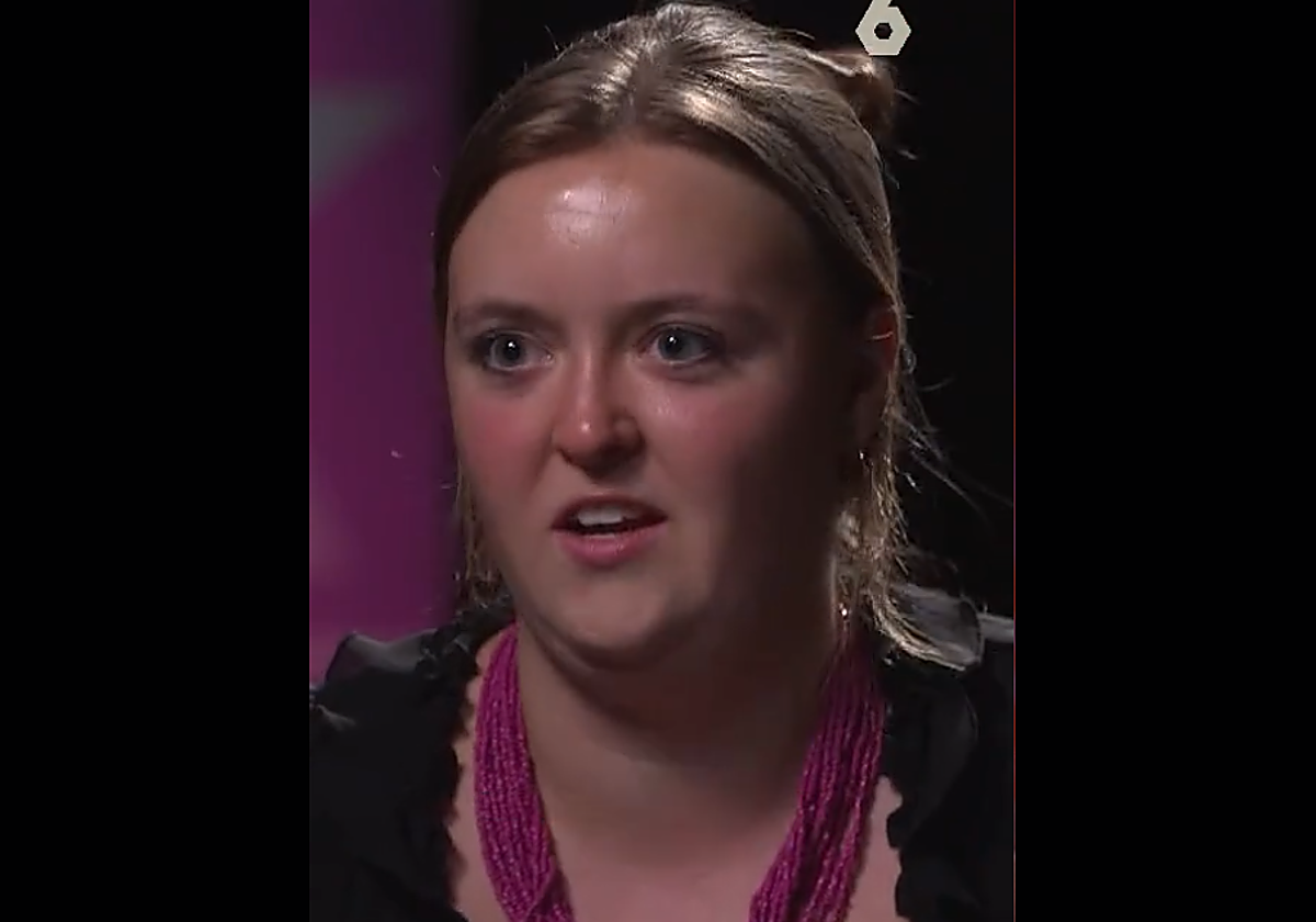 Sophie Gray en uno de los momentos de la entrevista