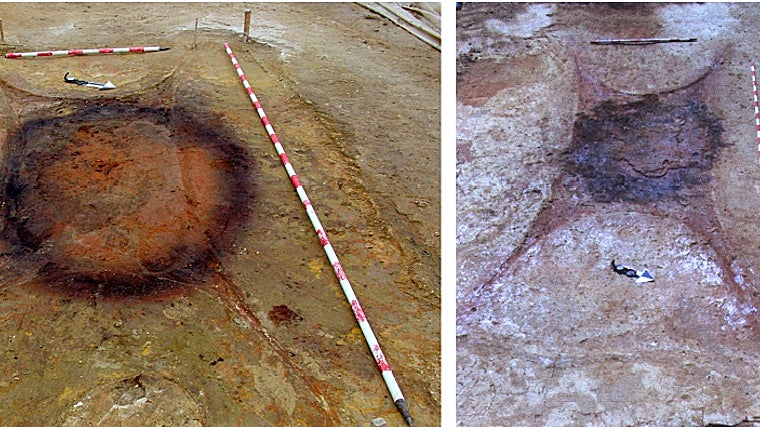 Altar con forma de piel de toro en el santuario del Carambolo (Camas)