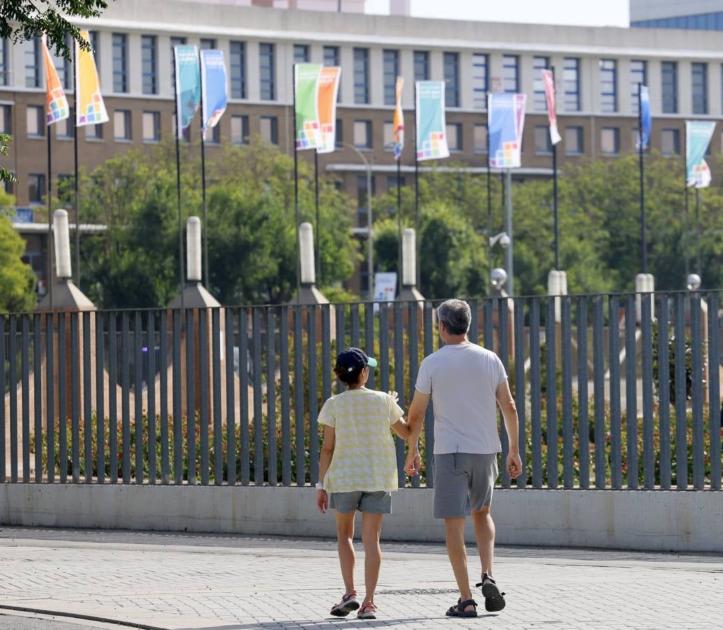 Miembros de la Policía Local y Nacional así como equipos de la Guardia Civil han tomado Sevilla para la Cumbre de la ONU