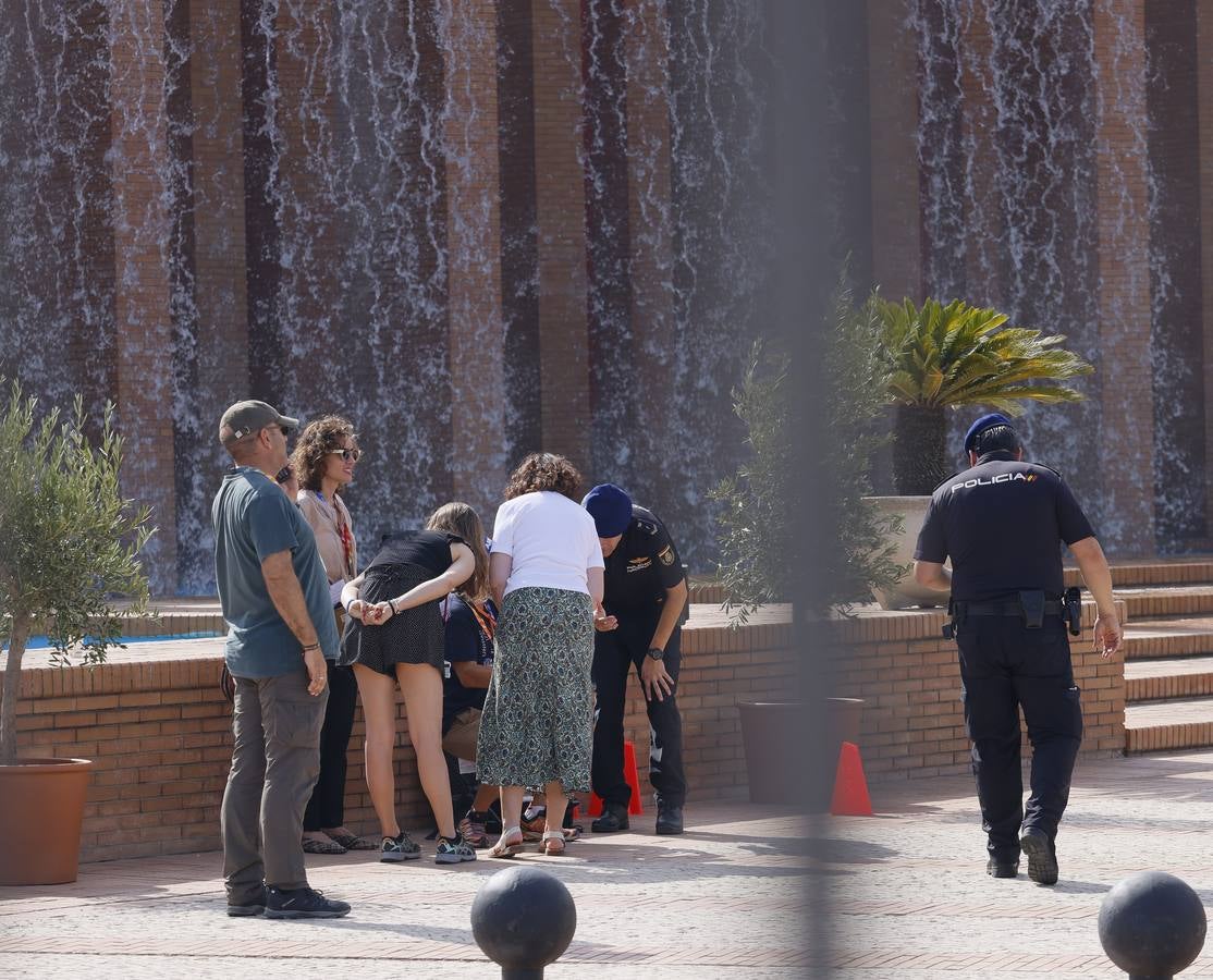 Miembros de la Policía Local y Nacional así como equipos de la Guardia Civil han tomado Sevilla para la Cumbre de la ONU