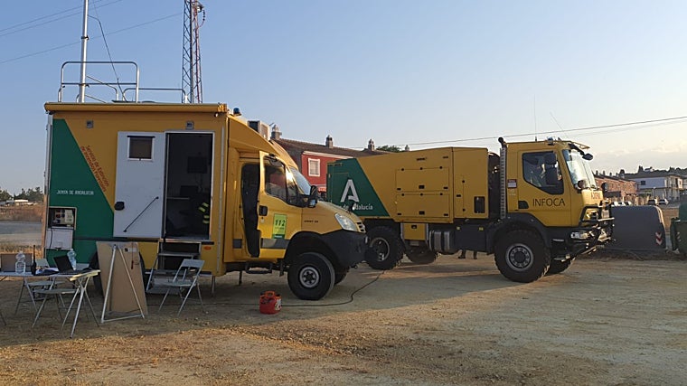Medios desplegados en el incendio de El Garrobo
