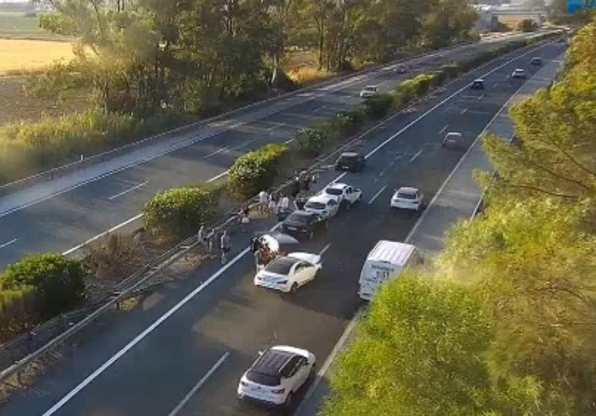 Imagen del lugar del accidente captada por las cámaras de la DGT