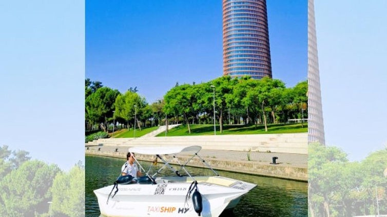El primer taxi acuático llega a Sevilla para conectar las dos orillas: tiene capacidad para seis personas y es eléctrico