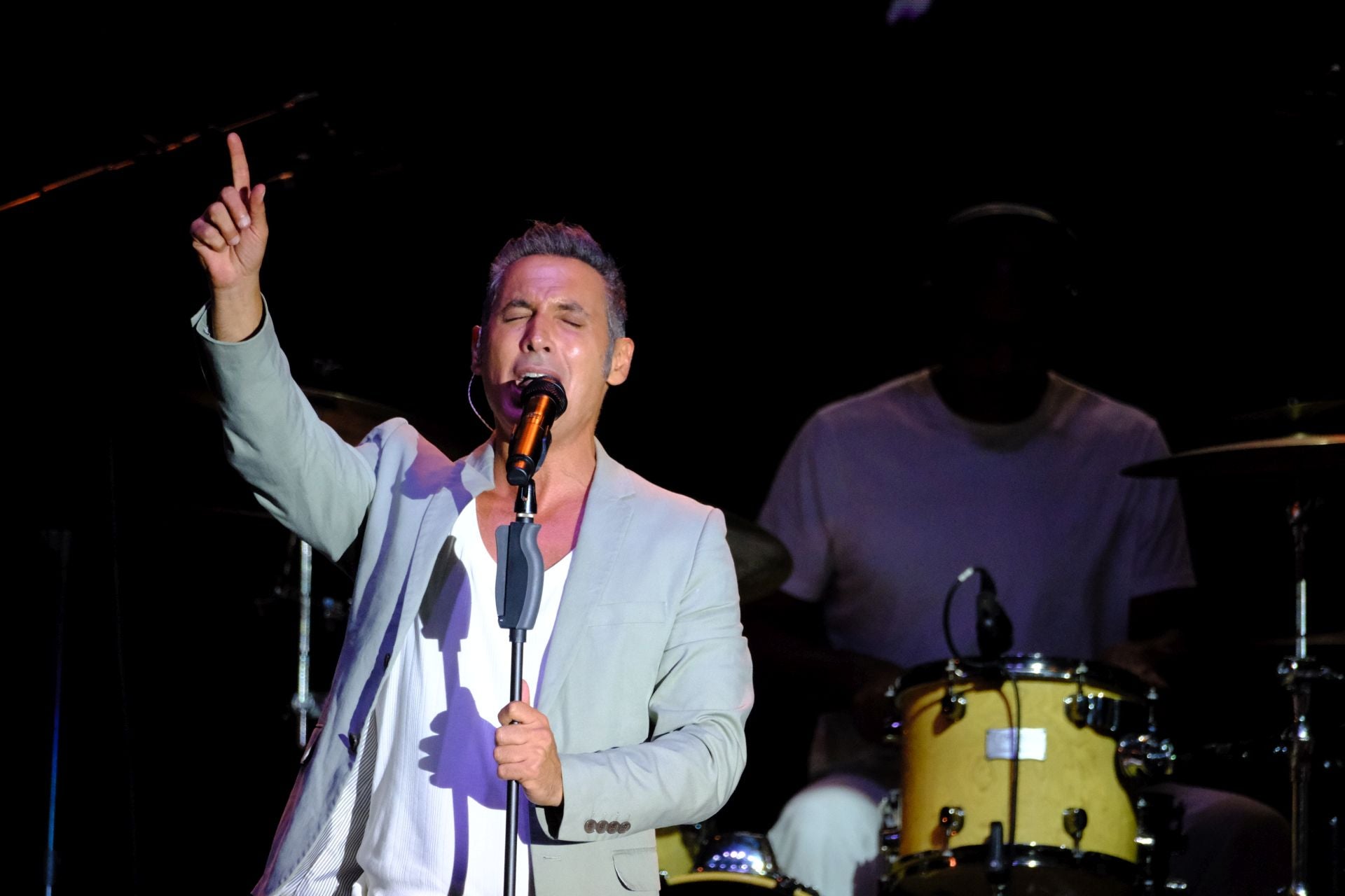 Pitingo, durante el concierto que ha dado en Jerez de la Frontera