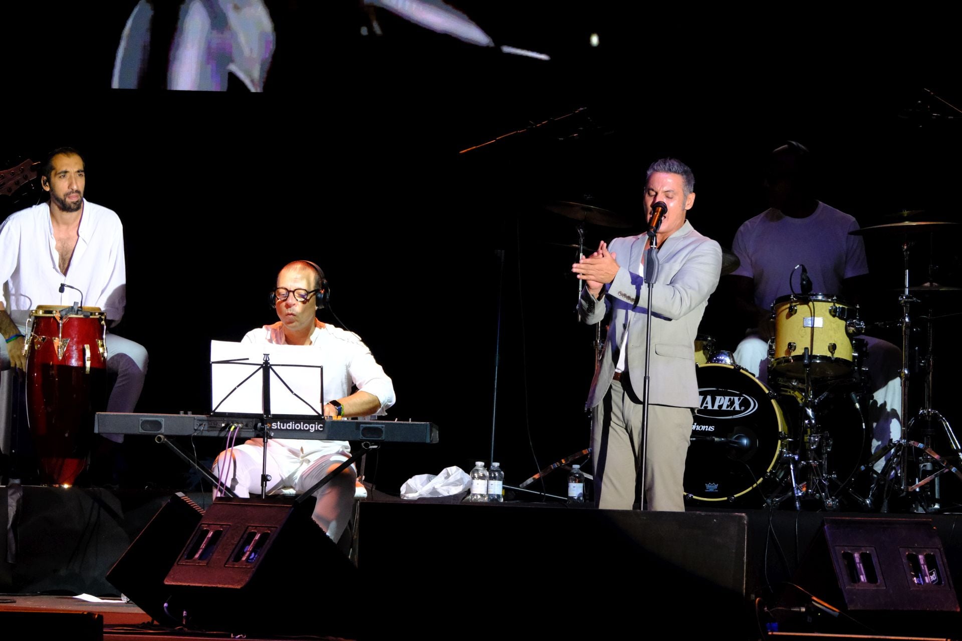 Pitingo, durante el concierto que ha dado en Jerez de la Frontera
