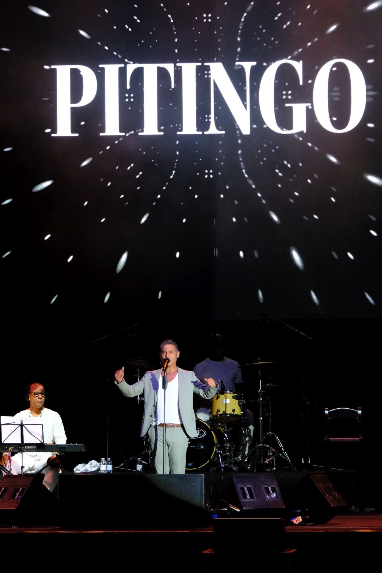 Pitingo, durante el concierto que ha dado en Jerez de la Frontera