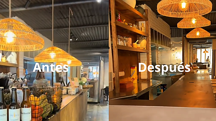 Montaje cocina antes y después