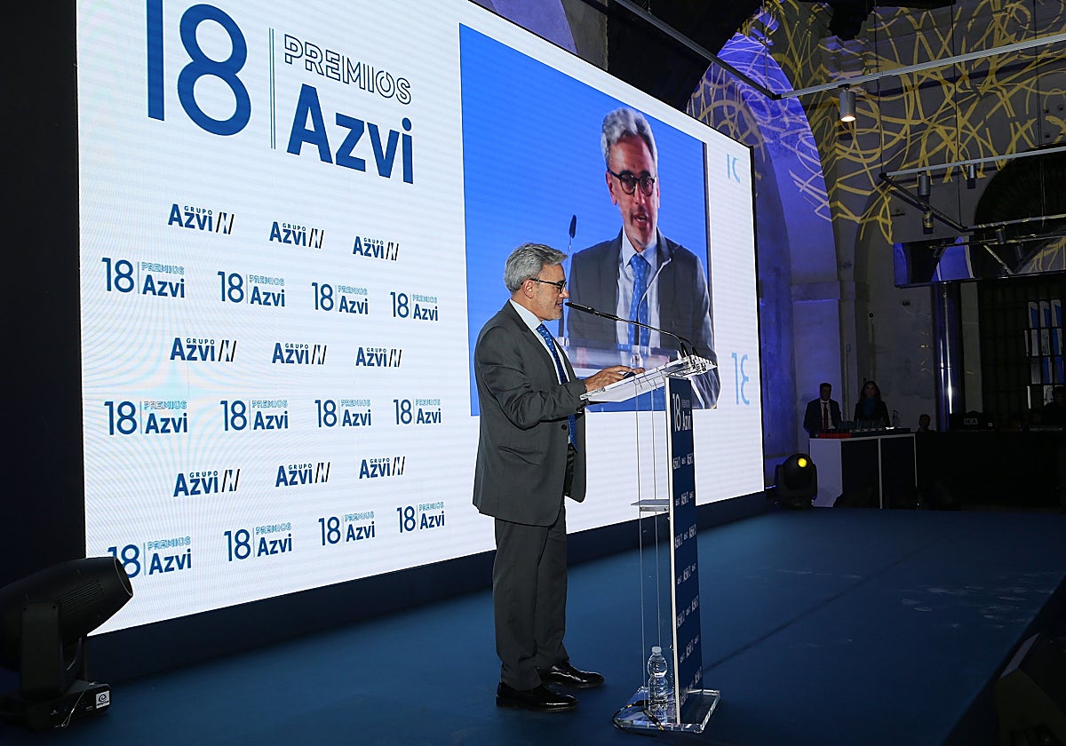 El presidente de la compañía, Manuel Contreras, durante una entrega de Premios Azvi