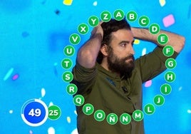 Rafa Castaño cuando se llevó el bote de Pasapalabra