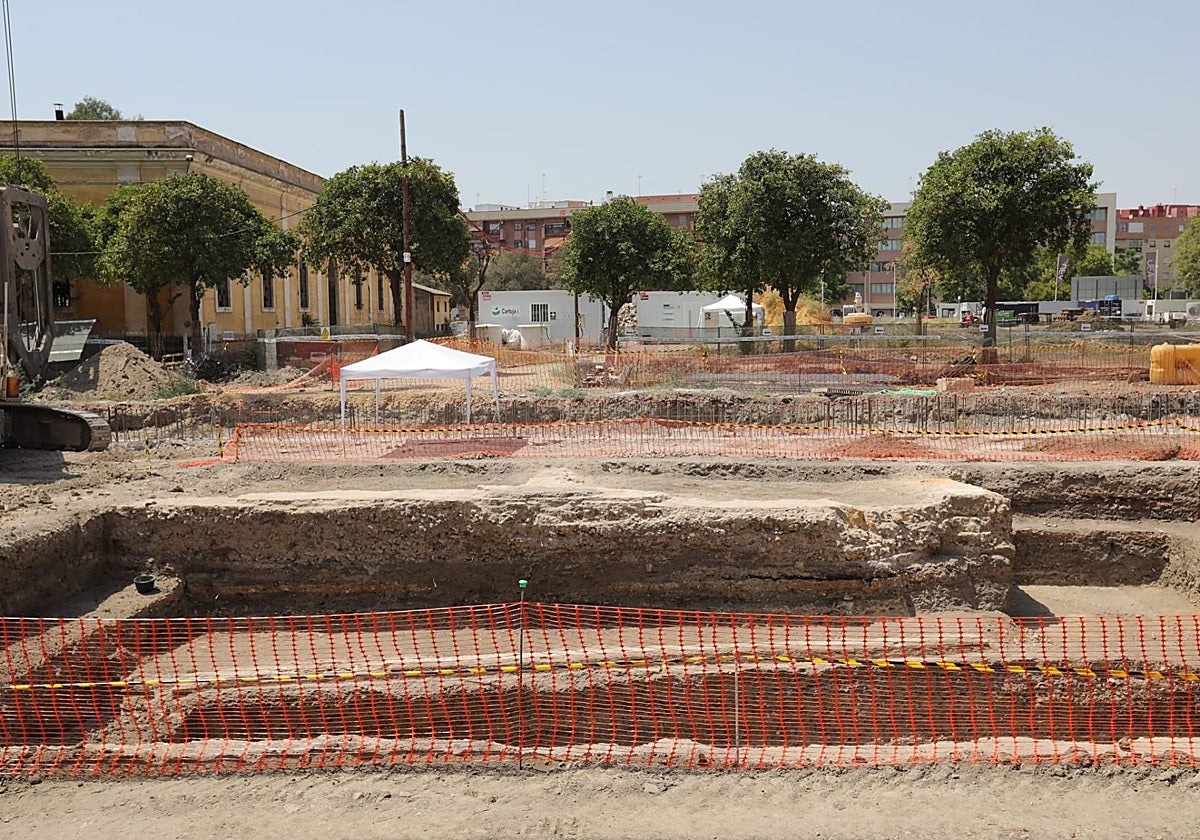 Imagen de las excavaciones en la obra del Residencial Artillería