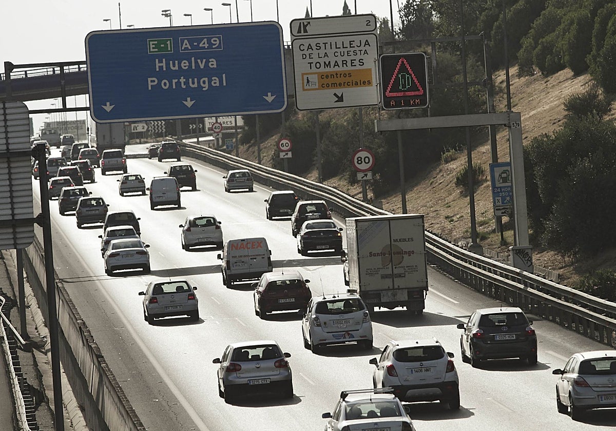 Tráfico en la autovía A-49