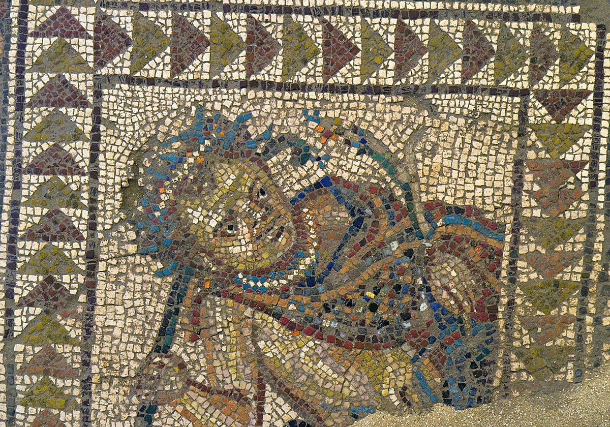 Uno de los motivos del mosaico romano descubierto en Écija