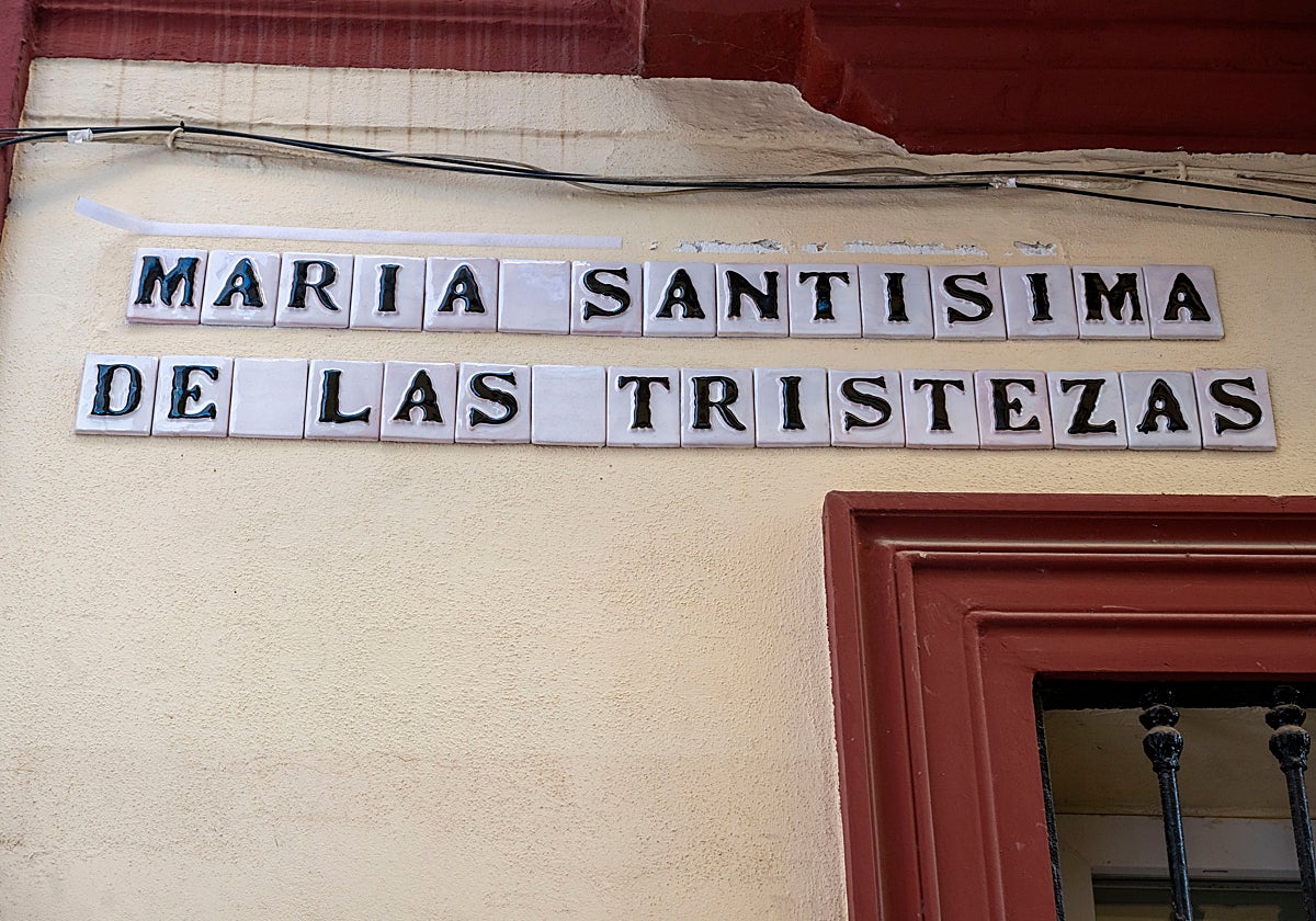 Inauguración de la calle Virgen de las Tristezas