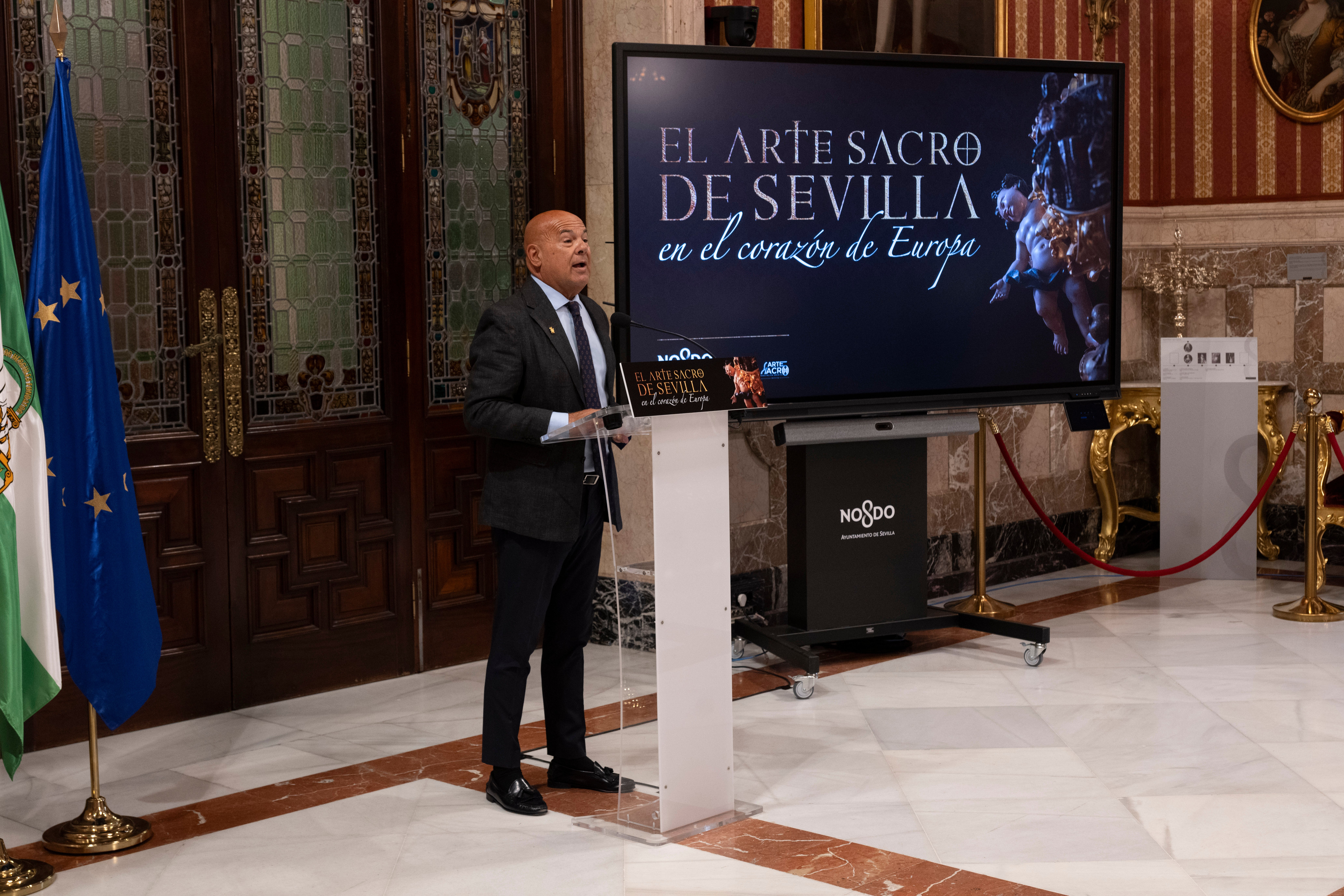 Las imágenes de la presentación de la exposición de arte sacro en Bruselas