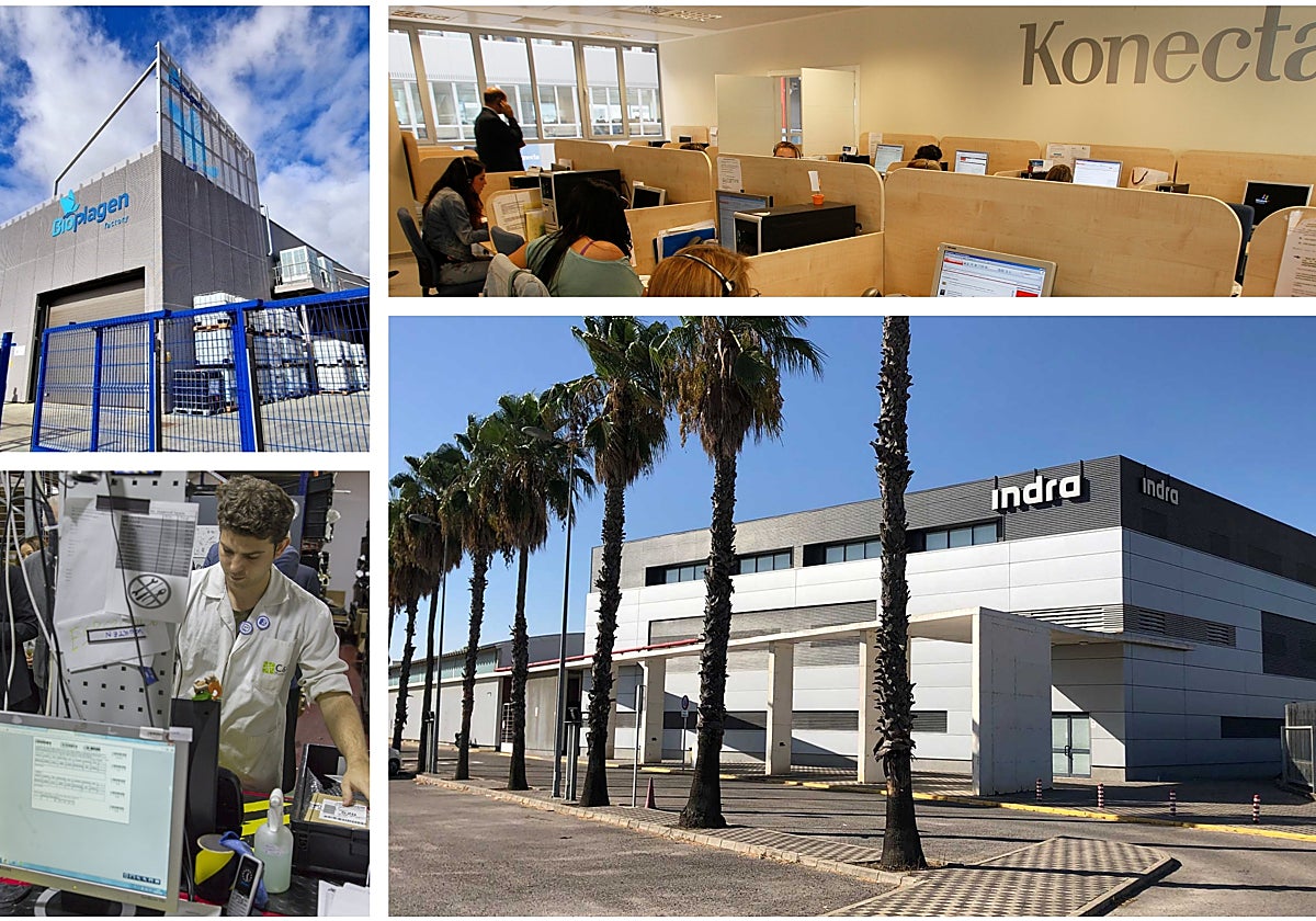 Centros de Bioplagen, Indra, Konecta e Hitachi situados en Bollullos de la Mitación