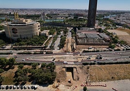 Más de la mitad de la obra del carril bus-VAO entre Sevilla y el Aljarafe norte está ya ejecutada