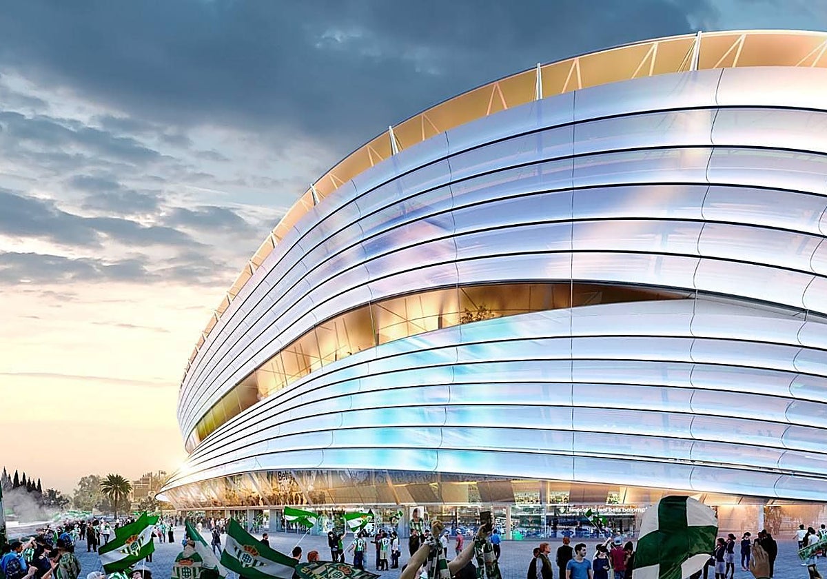 Este será el nuevo aspecto exterior del Estadio Benito Villamarín cuando finalicen los trabajos