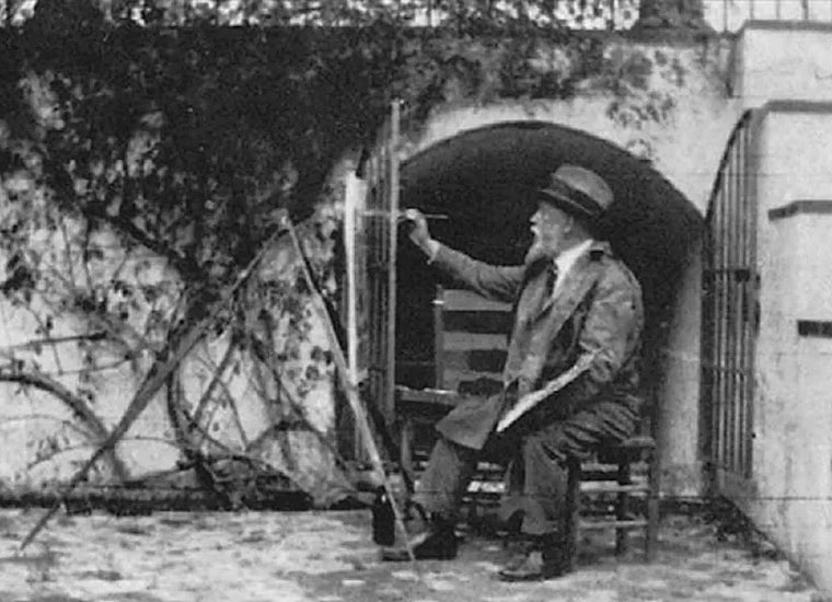 Sorolla pintando en el Alcázar en 1908
