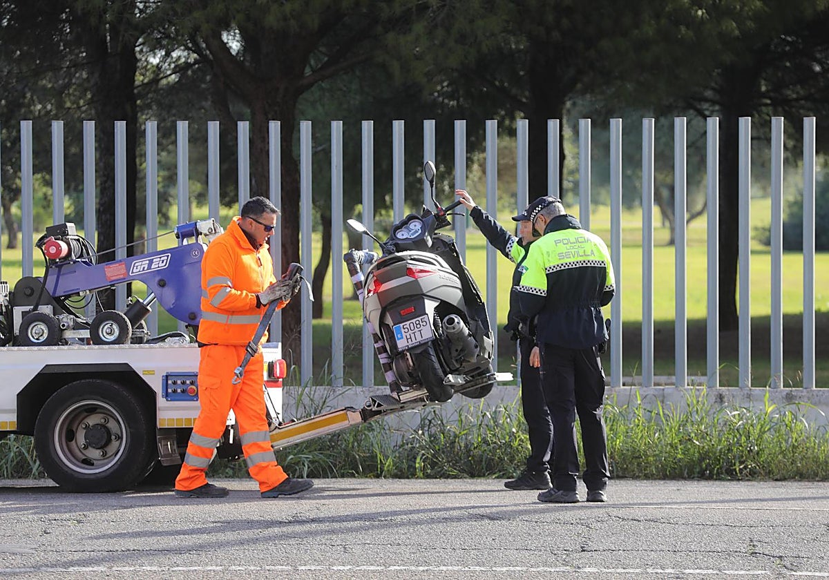 Foto de archivo de un accidente en la Carretera de Su Eminencia