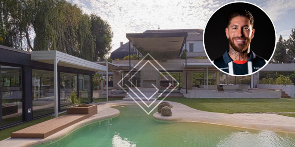 Así es la casa que vende Sergio Ramos en Madrid: tiene 1.000 metros cuadrados, ascensor y una piscina climatizada