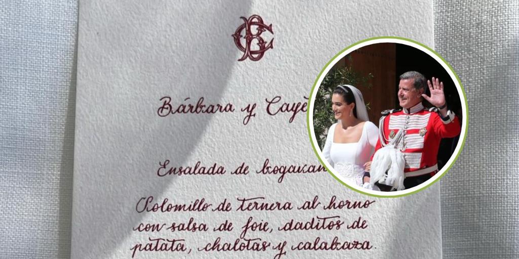 Así es el menú de la boda de Cayetano Martínez de Irujo y Bárbara Mirjan