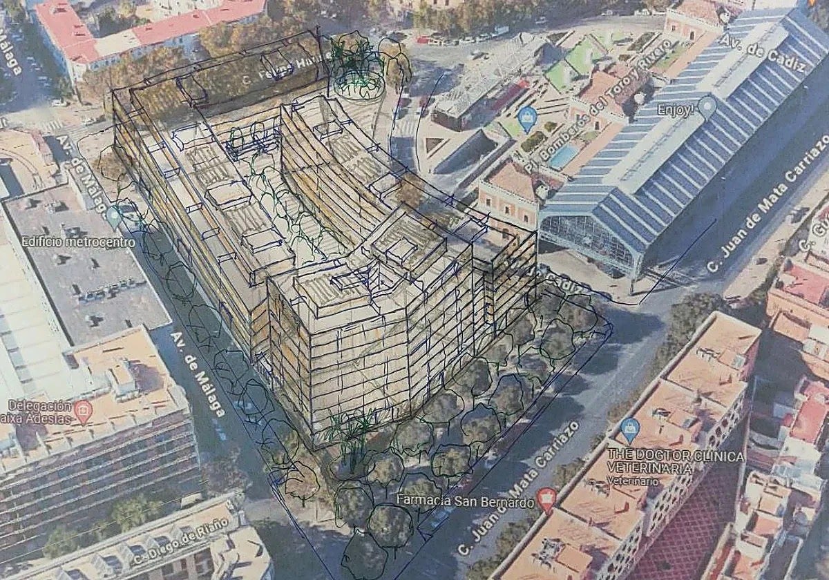 Recreación de los cuatro bloques de viviendas que se construirán en San Bernardo