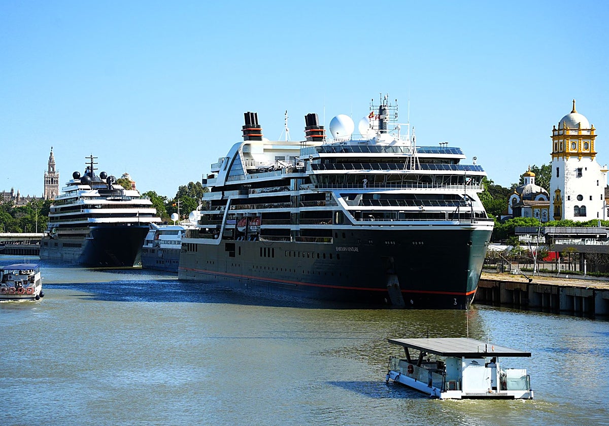 Crucero atracado en el muelle de las Delicias