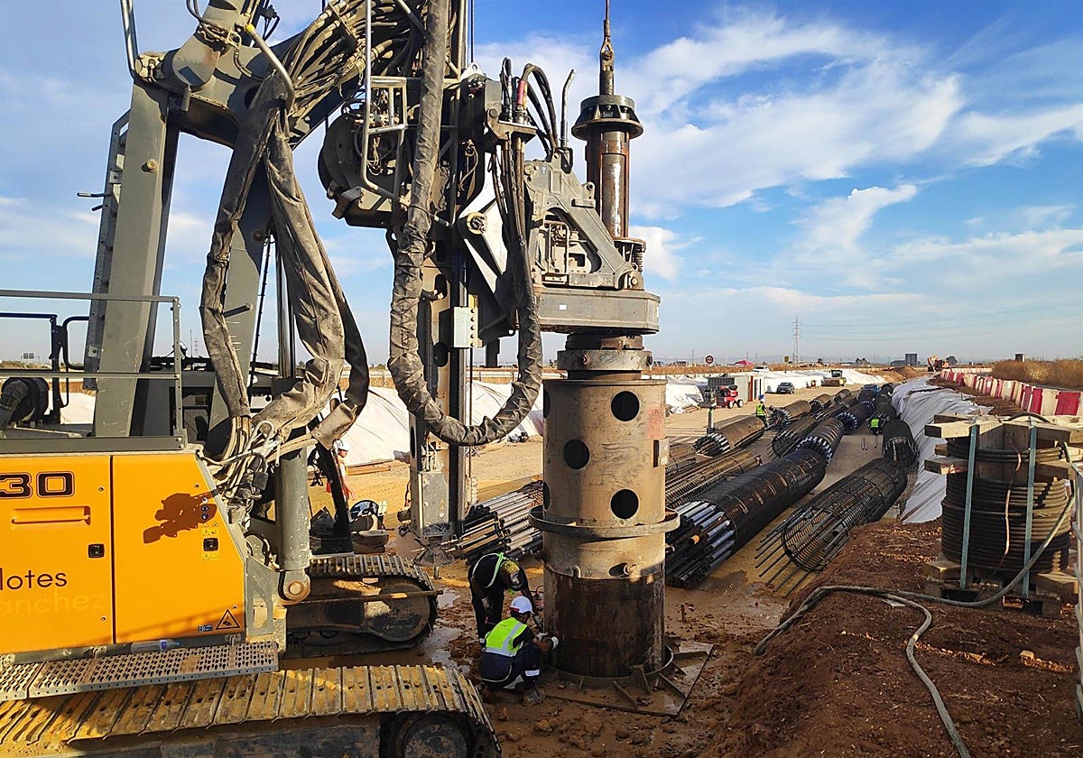 Obras del tramo norte de la línea 3 del metro