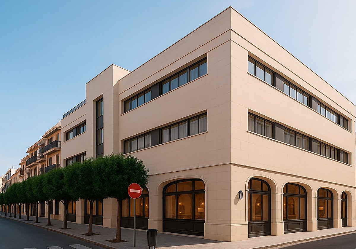 Recreación del futuro hotel en la calle Feria