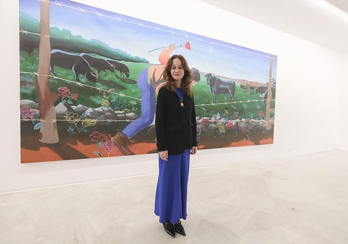 Blázquez en la presentación de la muestra 'Territorios: Arte contemporáneo latinoamericano en la colección Jorge M. Pérez', de la que fue comisaria