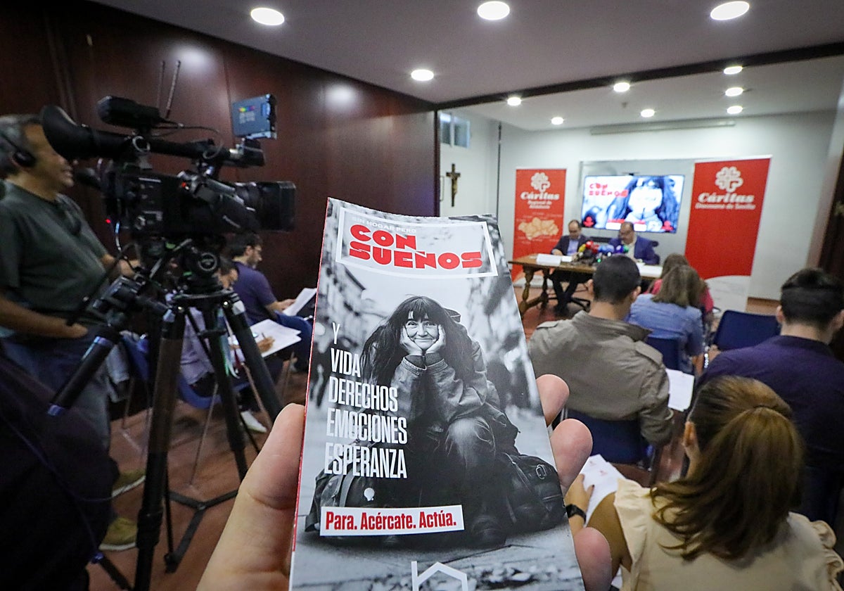 Rueda de prensa ofrecida por Cáritas Sevilla sobre las personas sin hogar