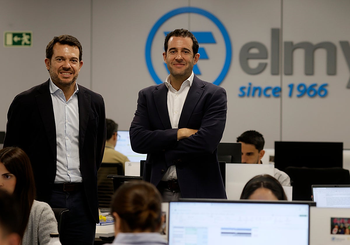 José María y Carlos Piñar, CEO y director general de Elmya, respectivamente, en la sede de la compañía