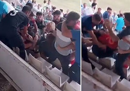 Pelea multitudinaria en el partido entre el Écija Balompié y la UD Loreto