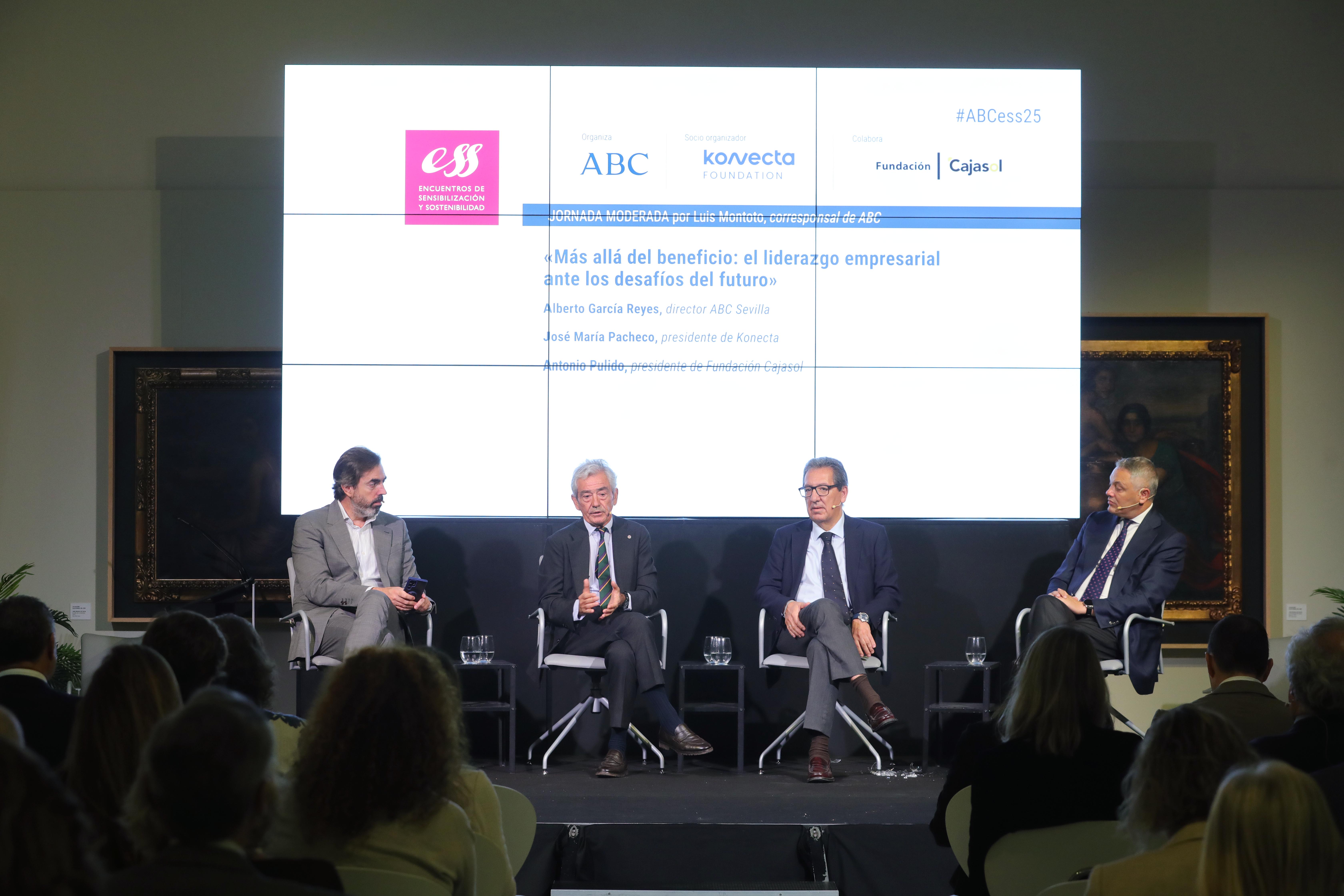 Luis Montoto, José María Pacheco, Antonio Pulido y Alberto García Reyes