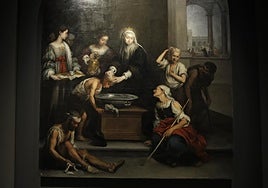 La tromba de agua anega la sala de los murillos del Museo de Bellas Artes de Sevilla