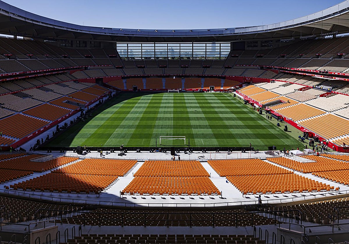 Vista del estadio de la Cartuja de Sevilla el pasado mes de abril, a las puertas de albergar la última final de la Copa del Rey
