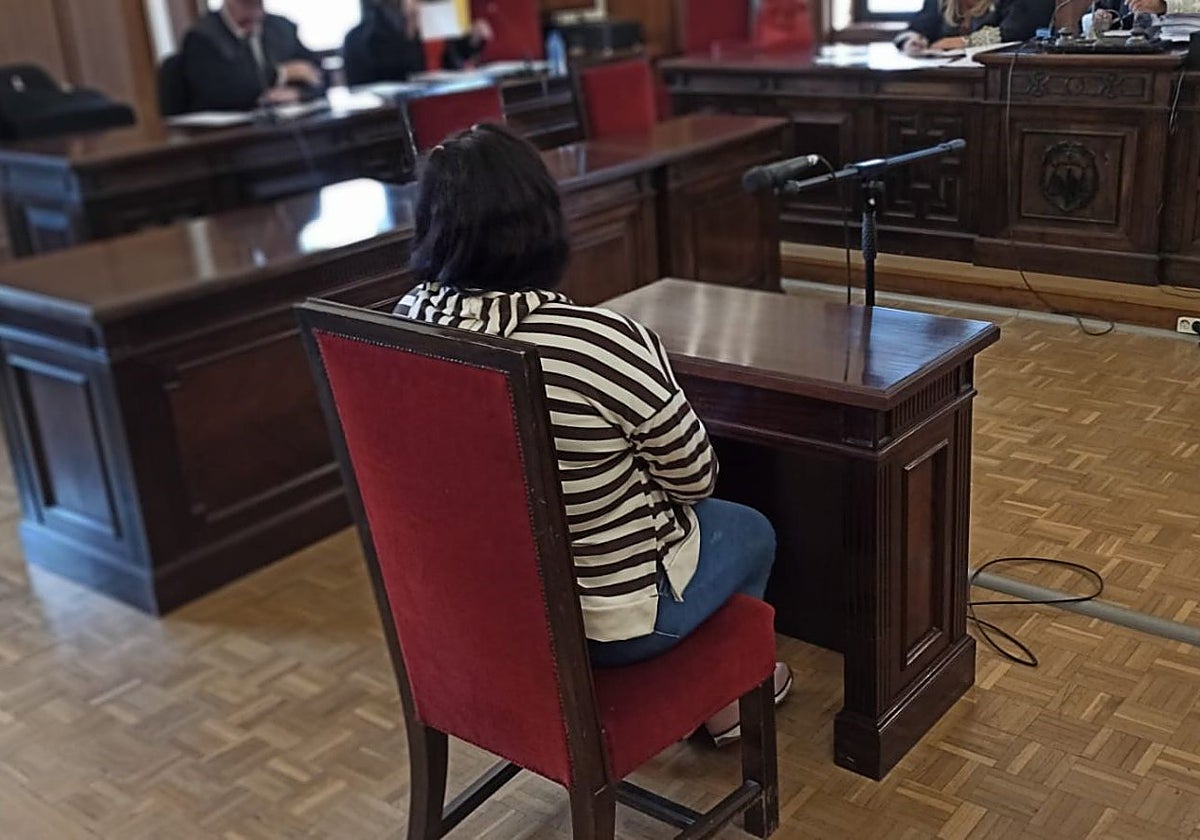 La acusada en su comparecencia en el juicio