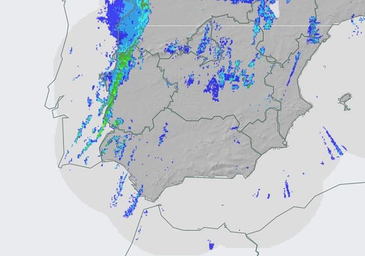 Mapa de la evolución de la tormenta